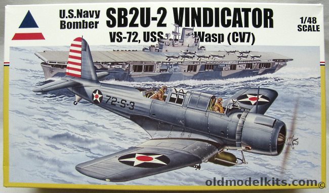 Accurate Miniatures 1/48 SB2U-2 Vindicator - VS-72 USS Wasp CV-7 or VS-41 USS Ranger CV-4, 480201 plastic model kit